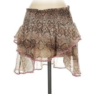 NWT Ramy Brook Asymmetrical Brown and Pink Malta Skirt small $225